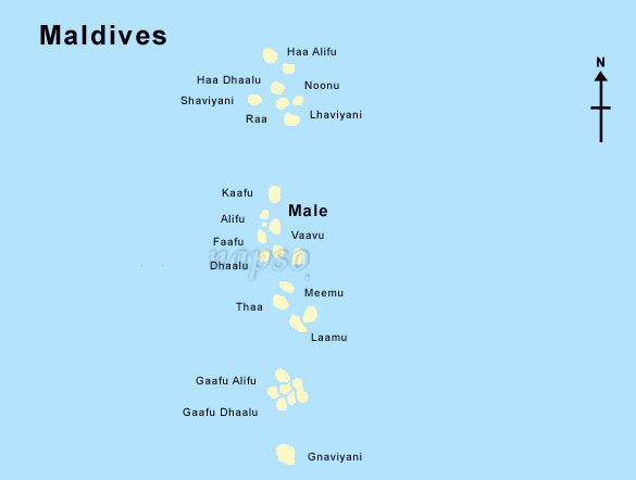 maldives Iles carte